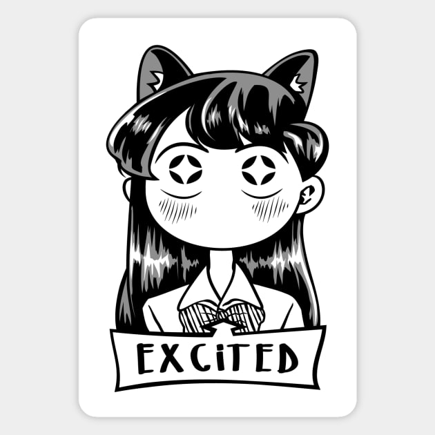 Komi-san Excited Magnet by gamergeek